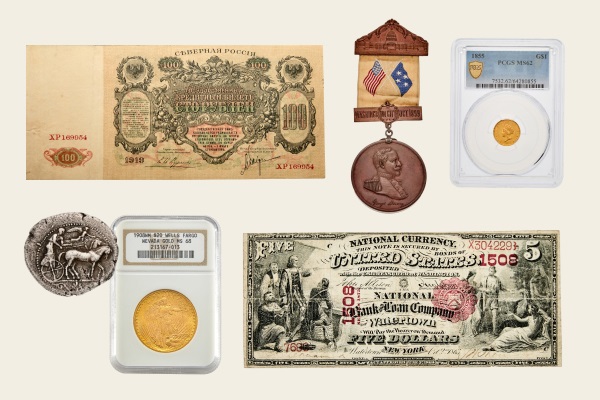 Coins, Medals, Paper Money & Sports Memorabilia