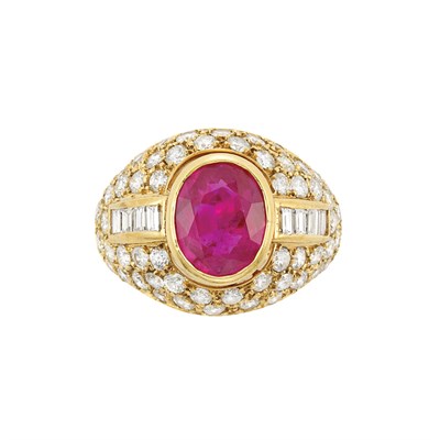 Lot 295 - Gold, Ruby and Diamond Ring