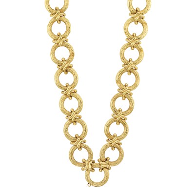 Lot 280 - Gold Link Necklace, Van Cleef & Arpels