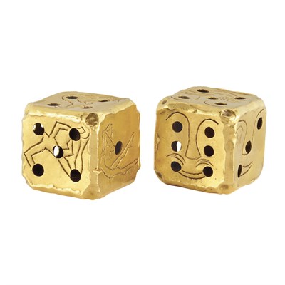 Lot 41 - Pair of High Karat Gold Dice, Jean Mahie