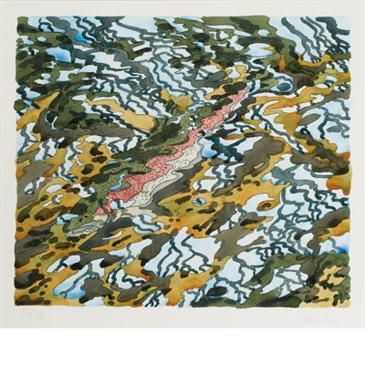 Lot 201 - Neil Welliver TROUT AND REFLECTED TREE...