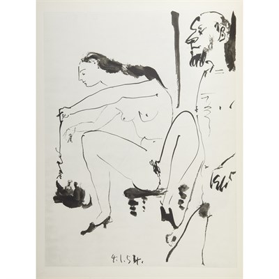 Lot 617 - [PICASSO, PABLO] Suite de 180 dessins de...