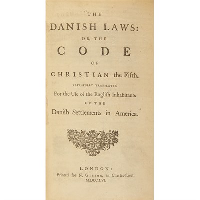 Lot 168 - [ST. CROIX] The Danish Laws: or the Code of...