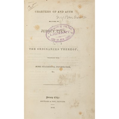 Lot 54 - [NEW JERSEY] Group of charters and related...