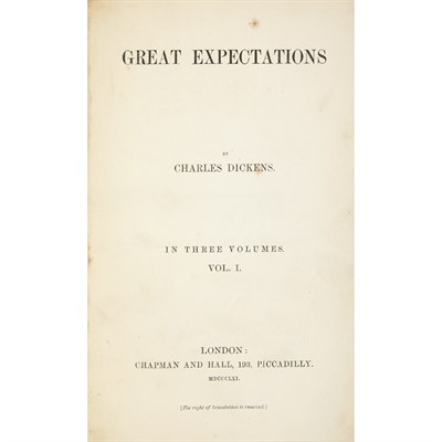 Lot 550 - DICKENS, CHARLES Great Expectations. London:...