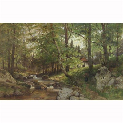 Lot 36 - Paul Koken German, 1853-1924 Cottage and...