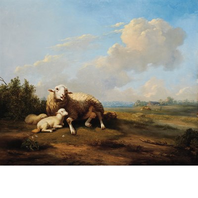 Lot 12 - Eugene Verboeckhoven Belgian, 1799-1881 Sheep...