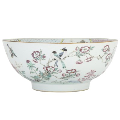 Lot 221 - Chinese Export Porcelain Famille Rose Punch...
