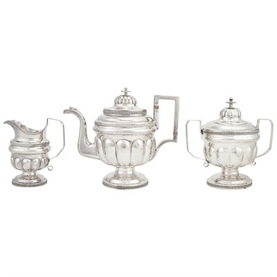Lot 163 - American Coin Silver Tea Service N. Taylor &...