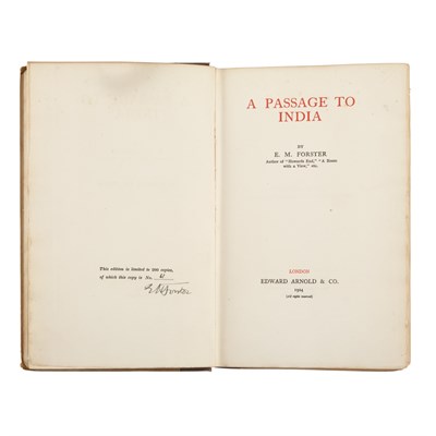 Lot 394 - FORSTER, E. M. A Passage to India. London:...