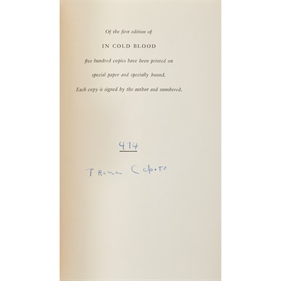 Lot 370 - CAPOTE, TRUMAN In Cold Blood. A True Account...