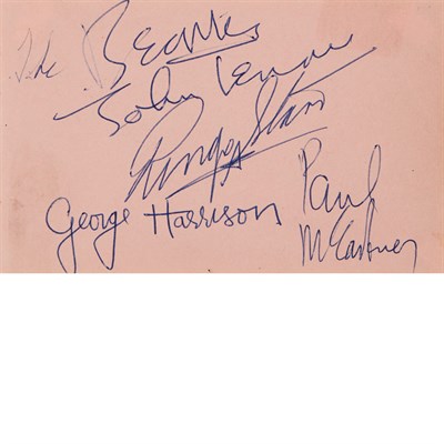 Lot 255 - [THE BEATLES] Set of The Beatles autographs on...