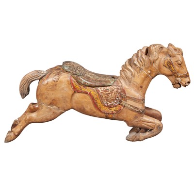 Lot 145 - Carved and Painted Carousel Horse Length 49...