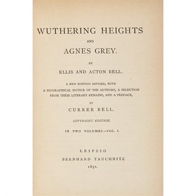 Lot 361 - BRONTE, CHARLOTTE, EMILY & ANNE [ACTON & ELLIS...