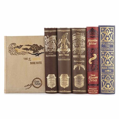 Lot 353 - [FINE BINDINGS] TWAIN, MARK. Group of six...