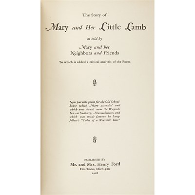 Lot 463 - [CHILDREN'S LITERATURE] The Story of Mary and...