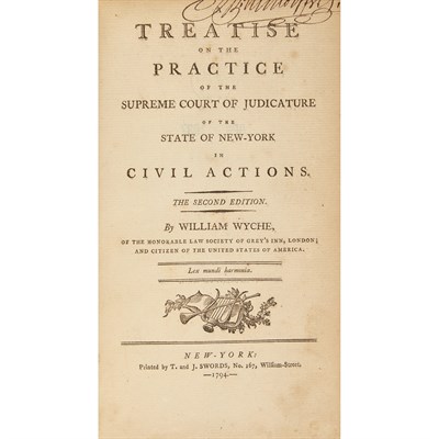 Lot 58 - [NEW YORK - LEGAL MANUSCRIPTS] WYCHE, WILLIAM....