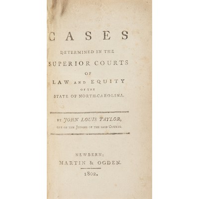 Lot 64 - [NORTH CAROLINA - FRANCOIS XAVIER MARTIN...