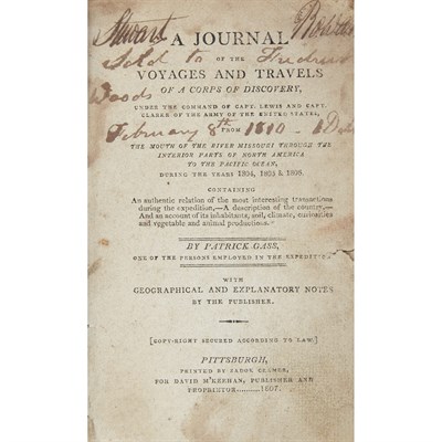 Lot 303 - [LEWIS & CLARK] GASS, PATRICK. A Journal of...