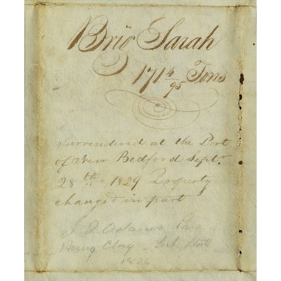Lot 271 - ADAMS, JOHN QUINCY Ship's passport signed....