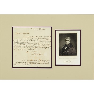 Lot 276 - HARRISON, WILLIAM HENRY Autograph letter...