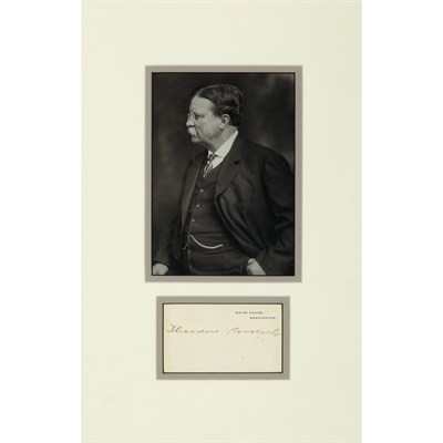 Lot 283 - ROOSEVELT, THEODORE Signature on White House...