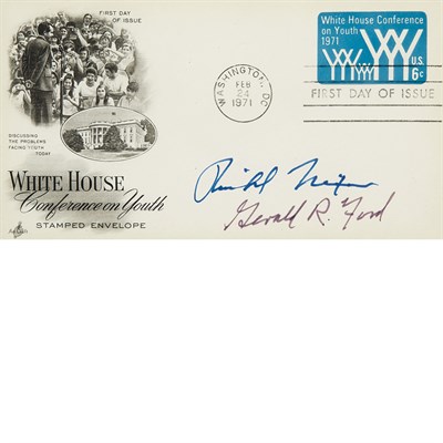 Lot 296 - [PRESIDENTS] Group of four signed items,...