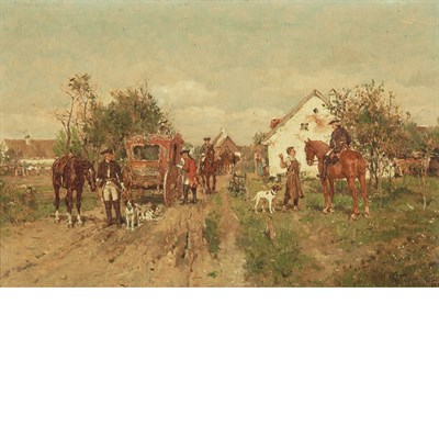 Lot 41 - Wilhelm Velten Russian, 1847-1929 A Hunting...