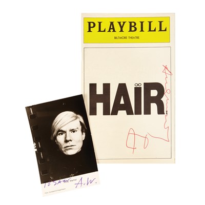 Lot 503 - WARHOL, ANDY Group of eight signed items,...