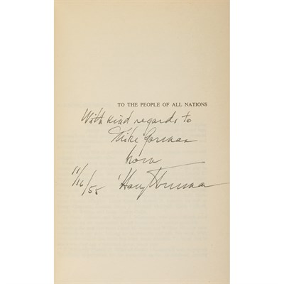 Lot 287 - [PRESIDENTS] A group of four signed volumes,...