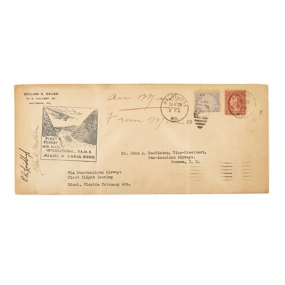 Lot 233 - [AVIATION] LINDBERGH, CHARLES A. Signed postal...