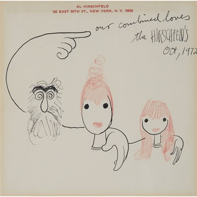 Lot 461 - [ILLUSTRATION ART] HIRSCHFELD, AL. Two framed...