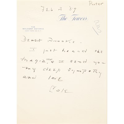 Lot 250 - [AUTOGRAPHS] Group of notes and letters sent...