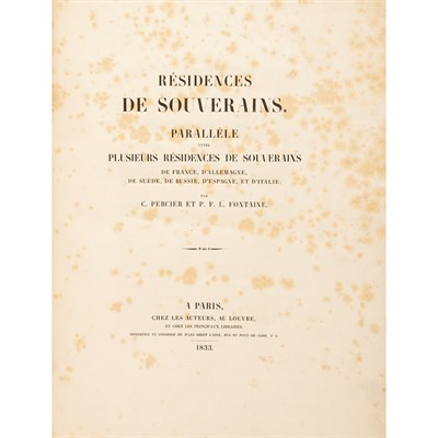 Lot 186 - [ARCHITECTURE] PERCIER, CHARLES AND FONTAINE,...