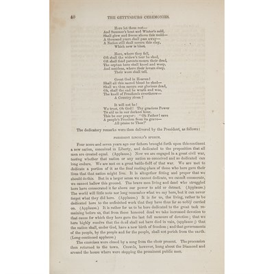 Lot 148 - [LINCOLN, ABRAHAM - GETTYSBURG ADDRESS]...