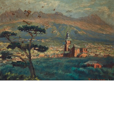 Lot 20 - Tetsugoro Yorozu Japanese, 1885-1927 View to a...