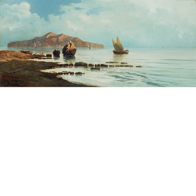Lot 14 - Attributed to Guido Molinari View of Capri,...