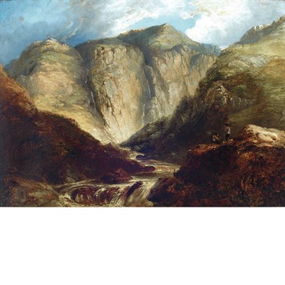 Lot 11 - James Poole British, 1804-1886 Glencoe Signed...