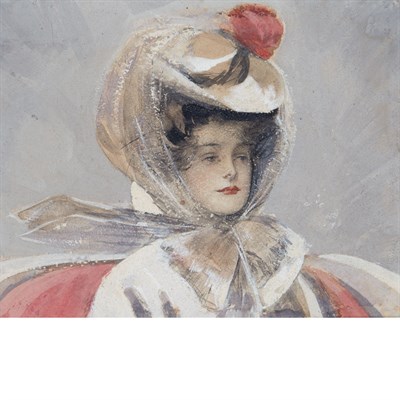 Lot 56 - Manner of Charles Dana Gibson Woman in White...