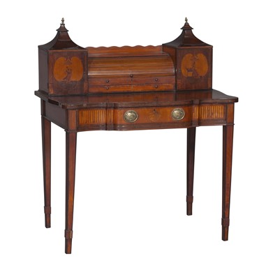 Lot 1060 - 72206-018 George III Satinwood Inlaid Mahogany Bonheur du Jour