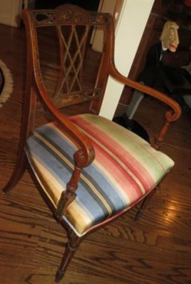 Lot 193 - Set of Six Edwardian Painted Dining Chairs...