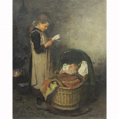 Lot 33 - Johannes Weiland Dutch, 1856-1909 Minding the...
