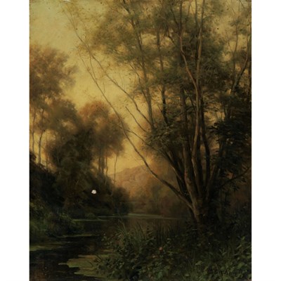 Lot 63 - Louis Aston Knight American, 1873-1948 Sunset,...