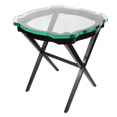 Lot 88 - Black Lacquered Occasional Table The shaped...