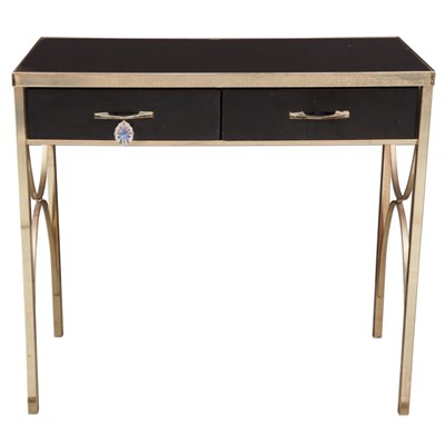 Lot 91 - Art Deco Style Gilt-Metal and Black Lacquered...