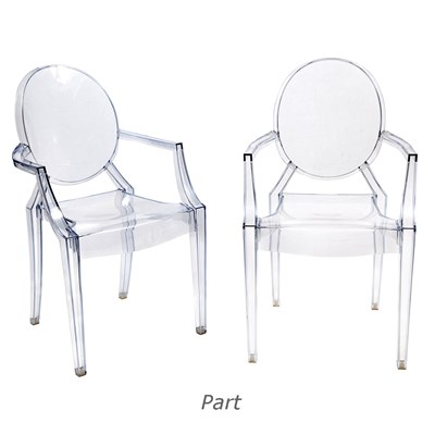 Lot 84 - Set of Four Kartell Louis Ghost Armchairs;...
