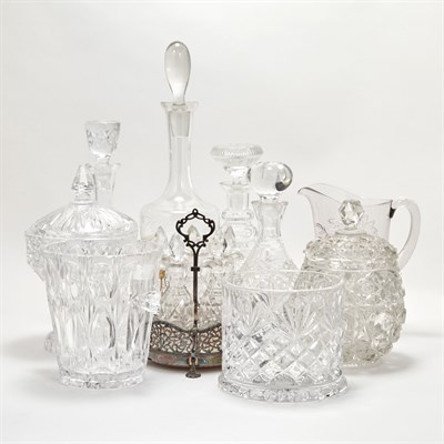 Lot 87 - Group of Cut and Pressed Glass Table Articles...