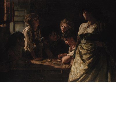 Lot 37 - Attributed to Mihaly Munkacsy Gypsies Playing...