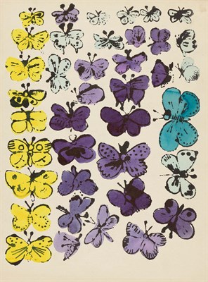 Lot 213 - Andy Warhol HAPPY BUTTERFLY DAY Hand-colored...