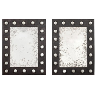 Lot 295 - Pair of Industrial Style Weathered Metal and...